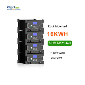 Residential Floor Rack Mounted 51.2V Lifepo4 Battery 200Ah 314Ah 15kWh 16kWh 20kWh 40Kwh 50Kwh Stack Home Solar Storage System