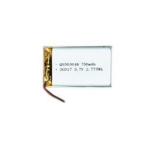 IEC62133 Certificate Battery Pack QS503048 750mAh 3.7V for Medical Device Equipment